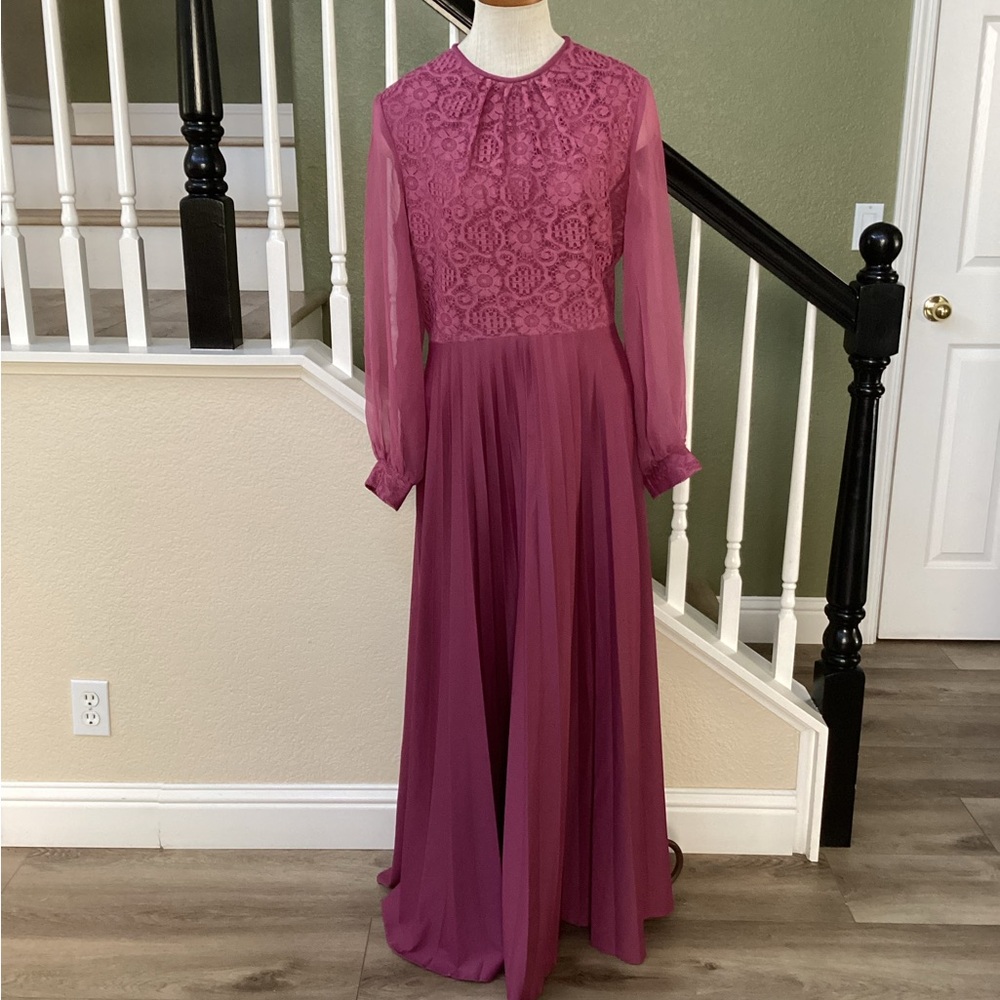Vintage Elegant Lace Long Sleeve Dress